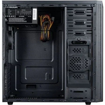 Hiditec KLYP CHA010017 Caja Semitorre ATX Negra con Fuente de Alimentación 500W Incluida, USB 3.0, Gestión de Cableado, para Gráficas hasta 360mm